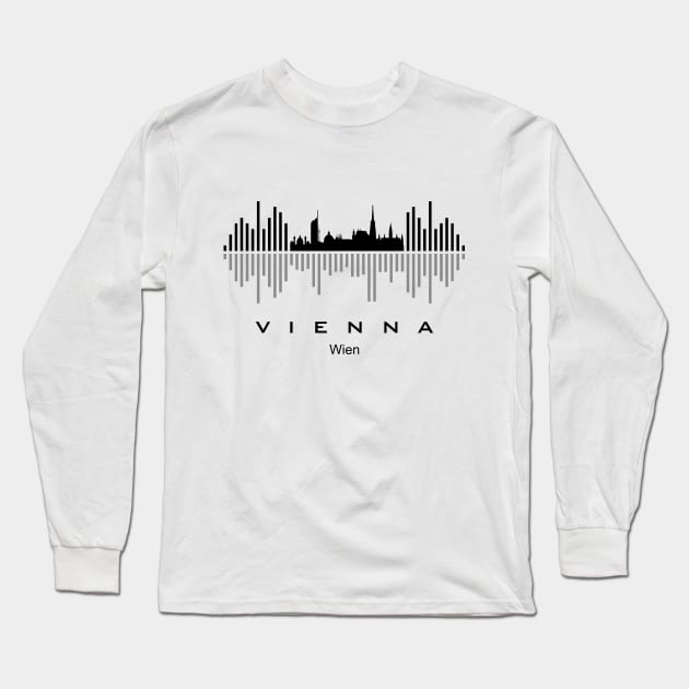 Vienna Soundwave Long Sleeve T-Shirt by blackcheetah